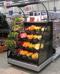 Холодильная витрина для продажи цветов